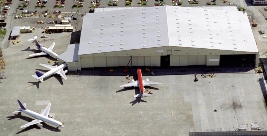 Aerial view of Hangar 1- Everett